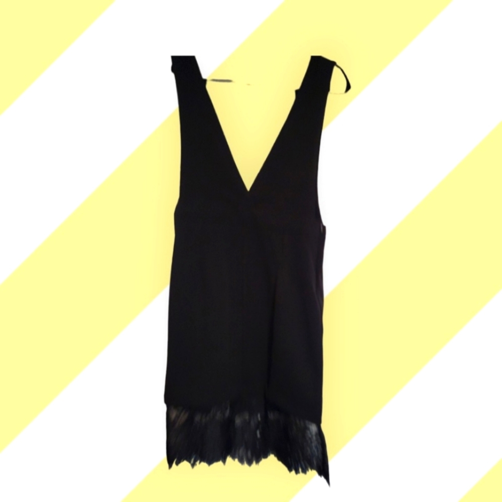 Petite small Black Jumper with botton lace never been worn.